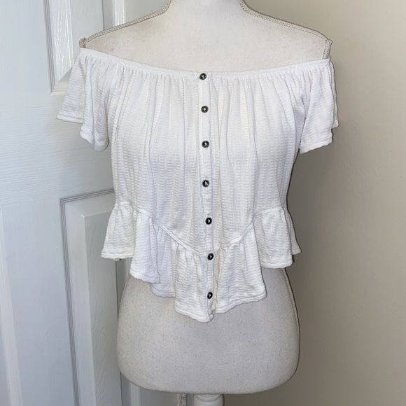 Free People Wee The Free Mint Julep Top-White - Picture 3 of 12